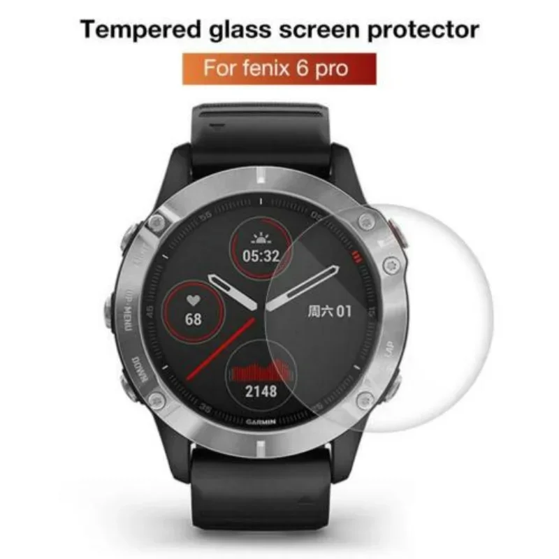 1-5db prémium edzett üveg Garmin Fenix 6 6S 6X Pro Smart Watch Ultra Clear HD törésálló képernyővédő fólia fóliákhoz