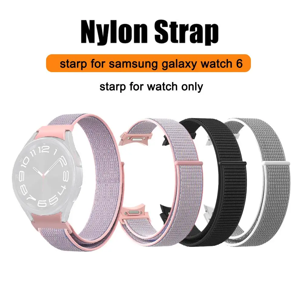 1 db intelligens óraszíj 22mm Samsung Galaxy Watch 6 Classic nylon szőtt préscsat új sportos lélegző csuklópánt Pa O4G3