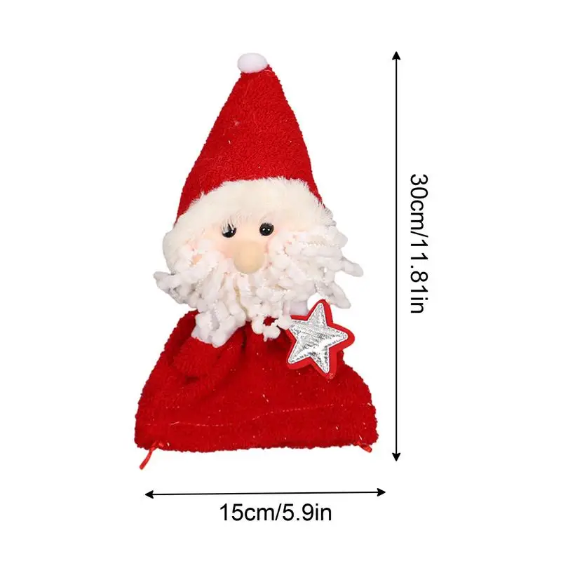 1db újrafelhasználható karácsonyi cukorkás zacskó süti keksz csomag Karácsonyi dekoráció 2023 Ajándéktáska gyerekeknek Party kellékek