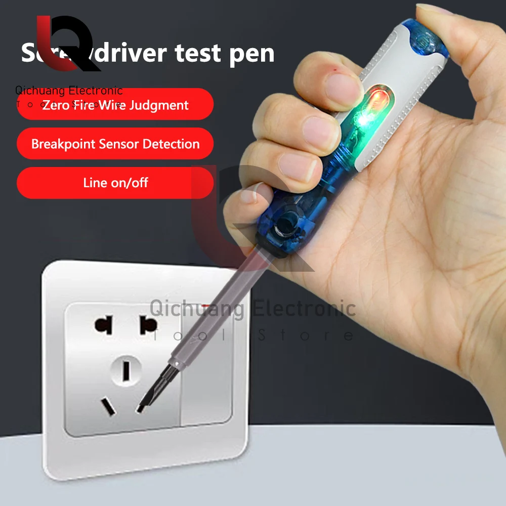 1Pc intelligens feszültségteszt toll Érintés nélküli indukciós digitális áramérzékelő ceruza Elektromos csavarhúzó áramkör jelző
