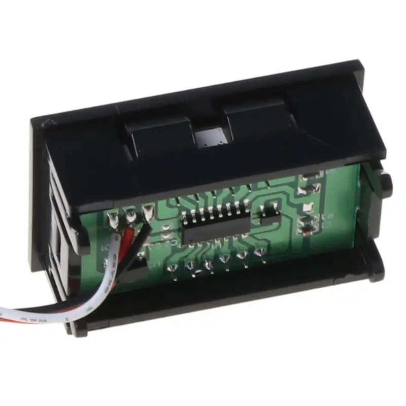 3 vezetékes LED panel kijelző feszültségmérő voltmérő egyenáramú voltmérőhöz piros / kék / gre