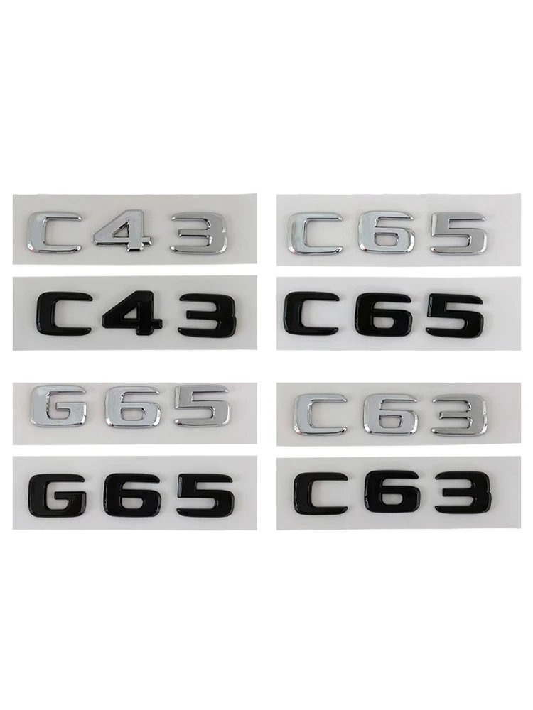 3D ABS króm autó stílus hátsó csomagtartó embléma jelvény matrica C43 C63 C65 G65 matrica Mercedes Benz W203 W204 W205 tartozékokhoz