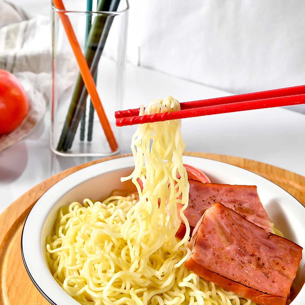 5Pár színes szilikon pálcika készlet Kínai csúszásmentes pálcika Koreai ételpálcika sushi pálcika konyhai parti szállodához