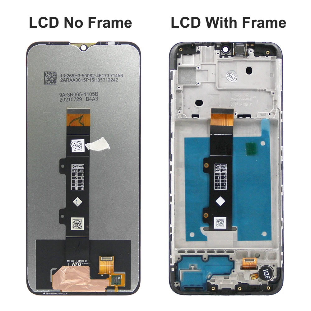 AAA minőség Motorola E20 LCD kijelzőhöz érintőképernyős érzékelő digitalizáló szerelvény Moto E20-hoz XT2155 XT2155-1 kijelző kerettel