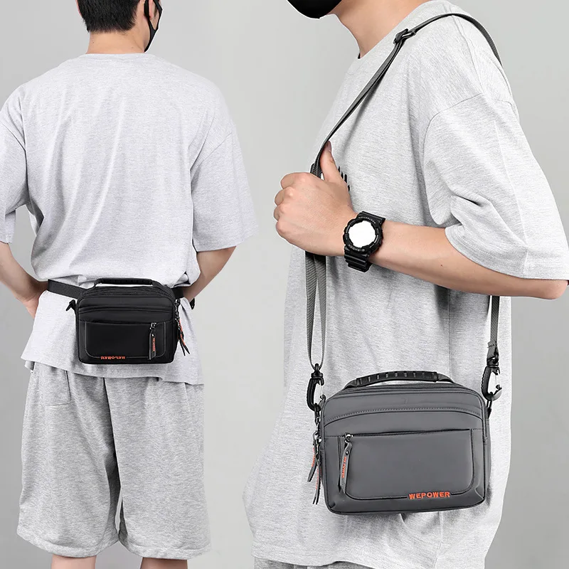 Alkalmi férfi futártáska Vízálló kültéri válltáska Multifunkcionális utazási deréktáska Függő táska Crossbody táskák férfiaknak