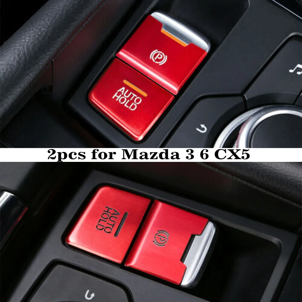 alumíniumötvözet Gombfedél Trims alkatrészek Piros 2db/készlet Tartozékok Autohold fékdekoráció Mazda 3 6 CX5 tartós