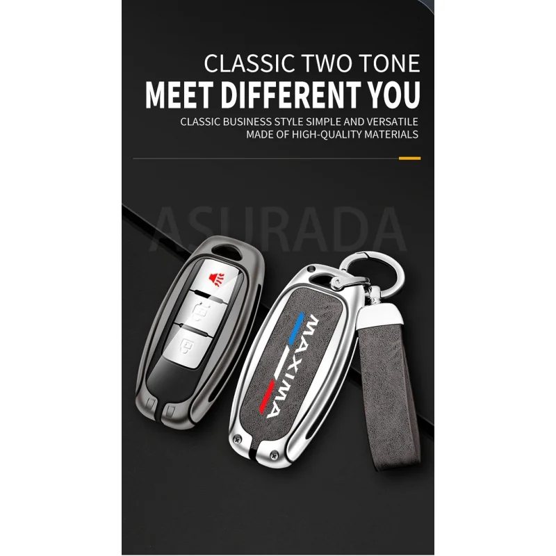 Auto TPU cinkötvözet kulcstartó táska Nissan Micra Juke autó kulcstartó autó fém kulcshéj autó belsőépítészeti kiegészítők