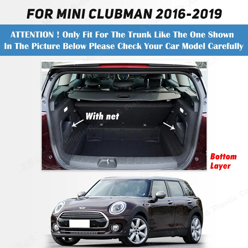 Automatikus teljes lefedettségű csomagtartó szőnyeg MINI CLUBMAN 2016-2019 18 17 autó csomagtérfedél pad rakományszállító belső védő tartozékok