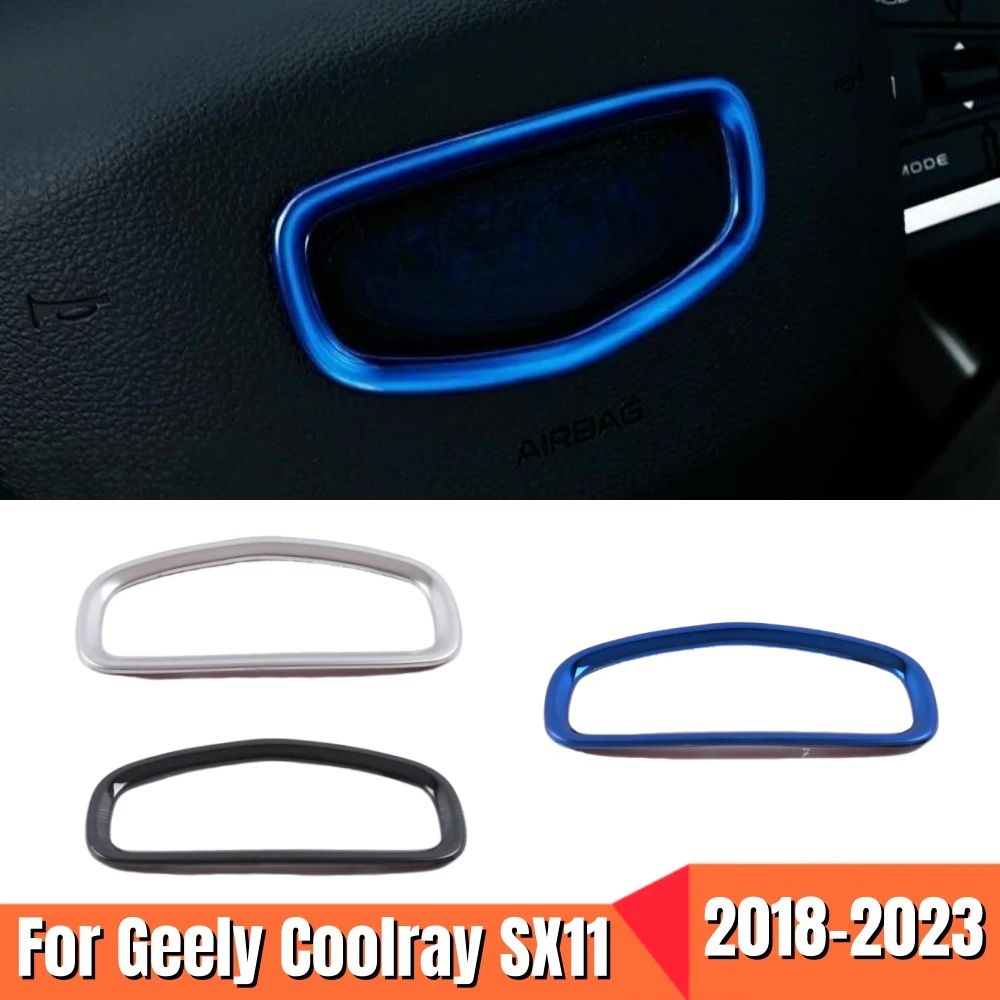 Autó kormánykerék logó dekorációs matrica rozsdamentes embléma betét flitteres dekor matrica kiegészítők Geely Coolray SX11 2018+