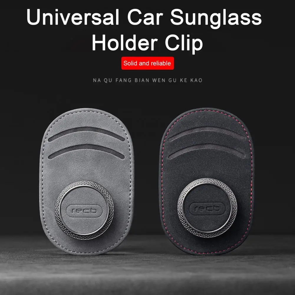 Autós napszemüveg tartó csipesz Sokoldalú autó napellenző klip műbőr tartó napszemüvegekhez Kártyák Szemüvegek Automatikus szervezéshez