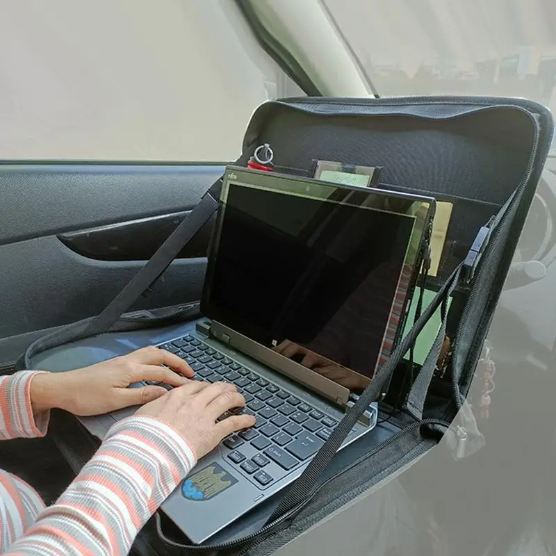 Autós tálca Autó hátsó ülések laptop íróasztal hordozható autó kormánykerék tálcák laptop és élelmiszer multifunkciós autó íróasztal étkezéshez