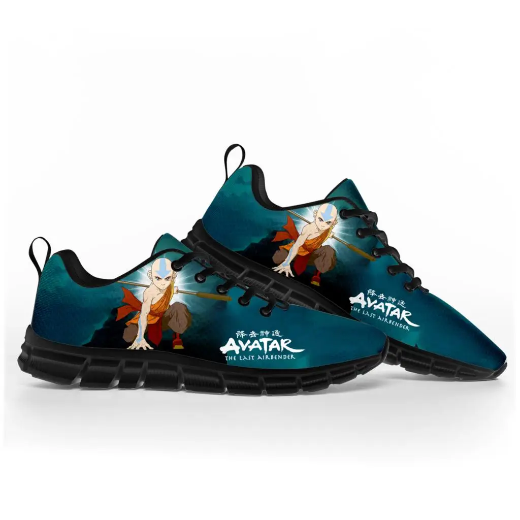 Avatar Az utolsó léghajlító Sportcipők Férfi Női Tinédzser Gyerekek Gyermek tornacipők Egyéni Kiváló minőségű pár Fekete alkalmi cipő