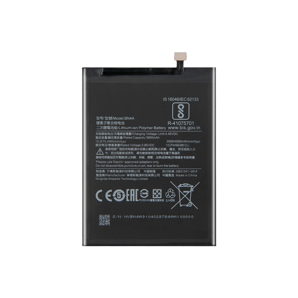 BN4A 3900mAh akkumulátor Xiaomi Redmi Note 7 Note7 mobiltelefonhoz