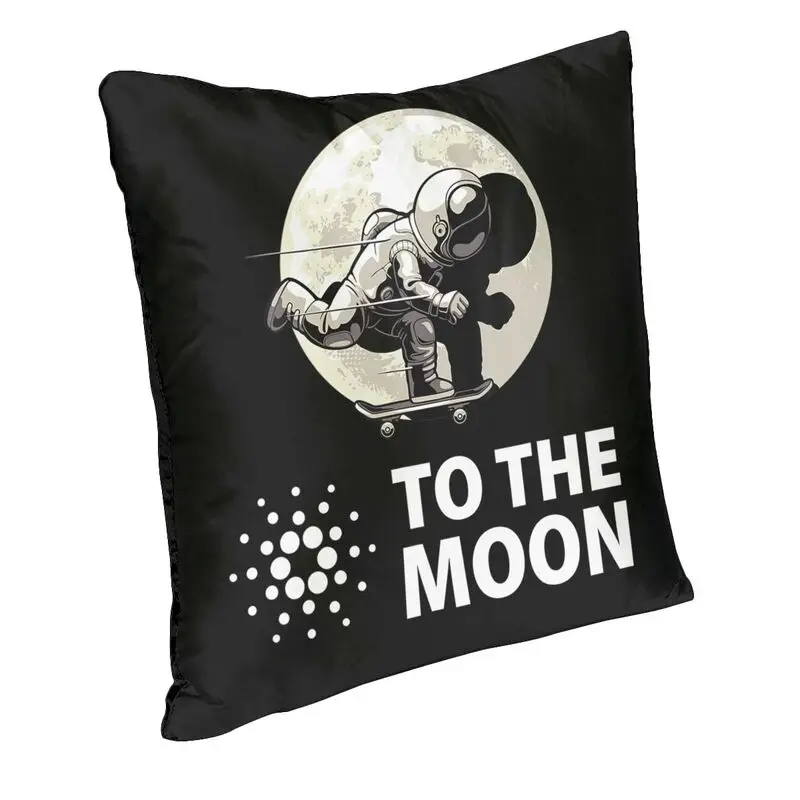 Cardano a Holdra Dobás párnahuzatok Nappali kanapé dekoráció 3D nyomtatás Űrhajós ADA kripto párnahuzat kétoldalas