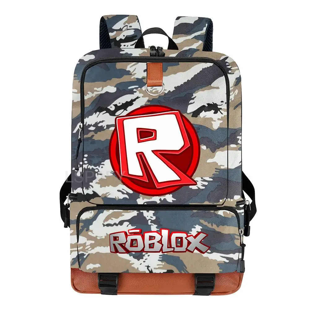Cosplay ROBLOX hátizsák Álcázó hátizsák divat iskolatáska fiúknak Lányoknak 3D digitális nyomtató táska Campus diáktáska könyvtáska