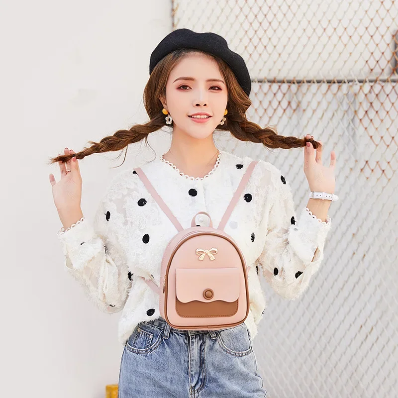 Divat Új koreai stílusú mini hátizsák kis hát nélküli táska többfunkciós lány kis hátizsák