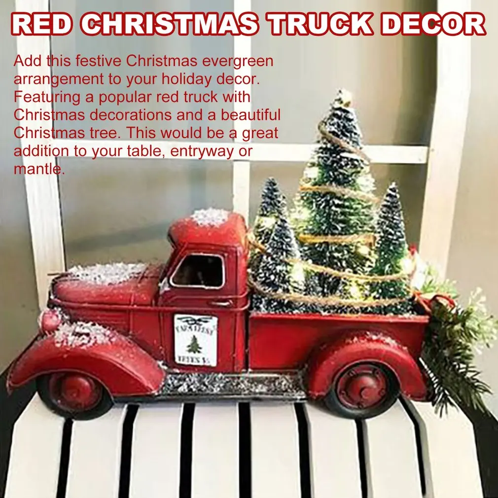 Dísz Autós kézművesség Gyanta Kezdőlap Ünnepi karácsonyfa dekoráció Díszek Parasztház Piros teherautó dekorációk