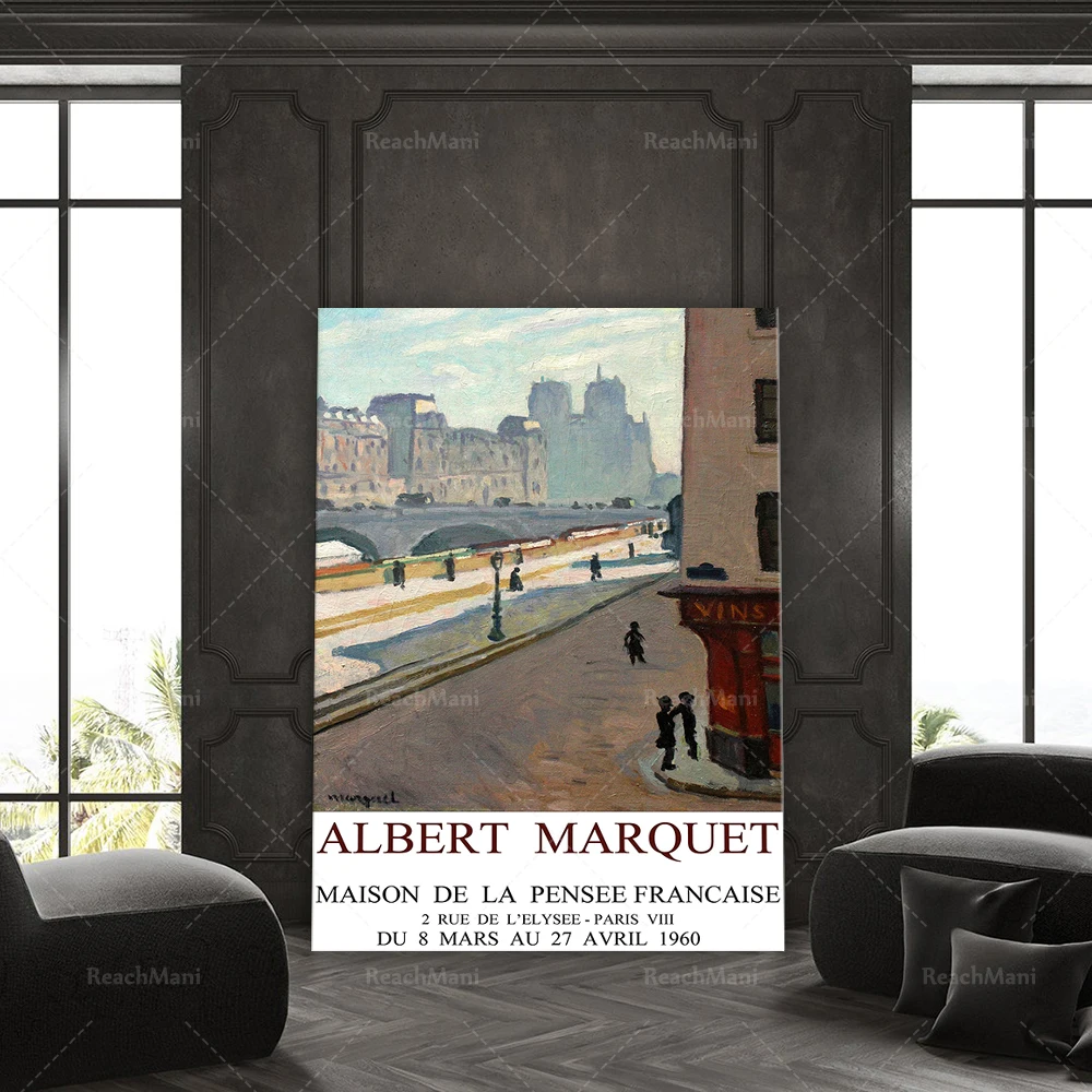 Egy 1960-as vintage francia kiállítás reprintje Albert Marquet műveinek plakátja