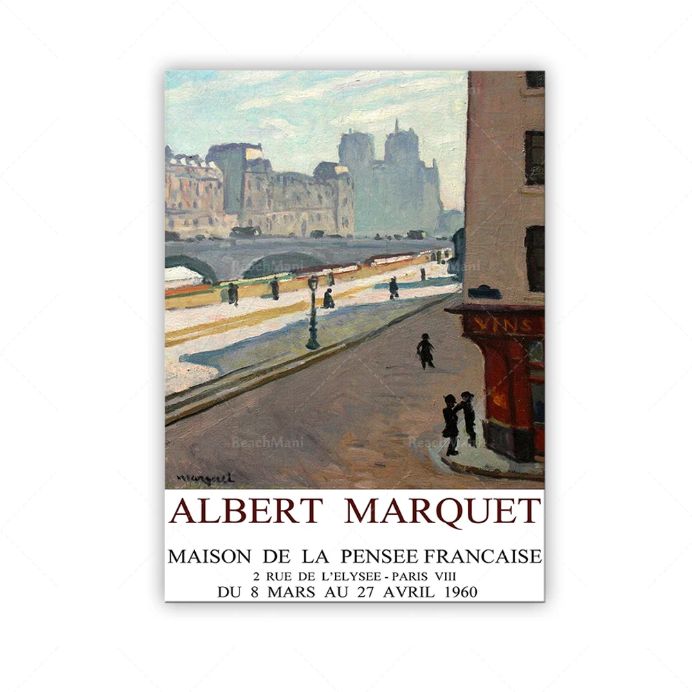 Egy 1960-as vintage francia kiállítás reprintje Albert Marquet műveinek plakátja