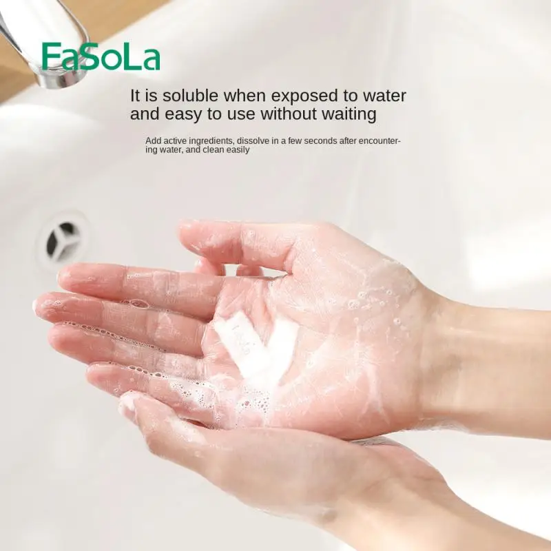 Eldobható tisztítószappan tabletta Fasola szappanpapír lapok Mini hordozható szappanpapír