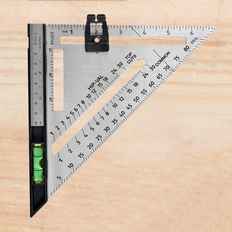Famegmunkáló kombináció négyzet, hüvelyk/metrikus fém kombinált négyzet, pontos famegmunkálás Mérőnégyzet Tartós Könnyen használható
