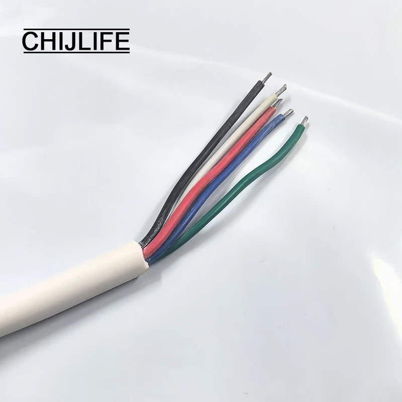 fehér 2 3 4 5 tűs IP68 vízálló férfi anya kábel csatlakozó dugó fenék hosszabbító vonal kültéri LED vezeték 0,5 / 0,75 négyzet