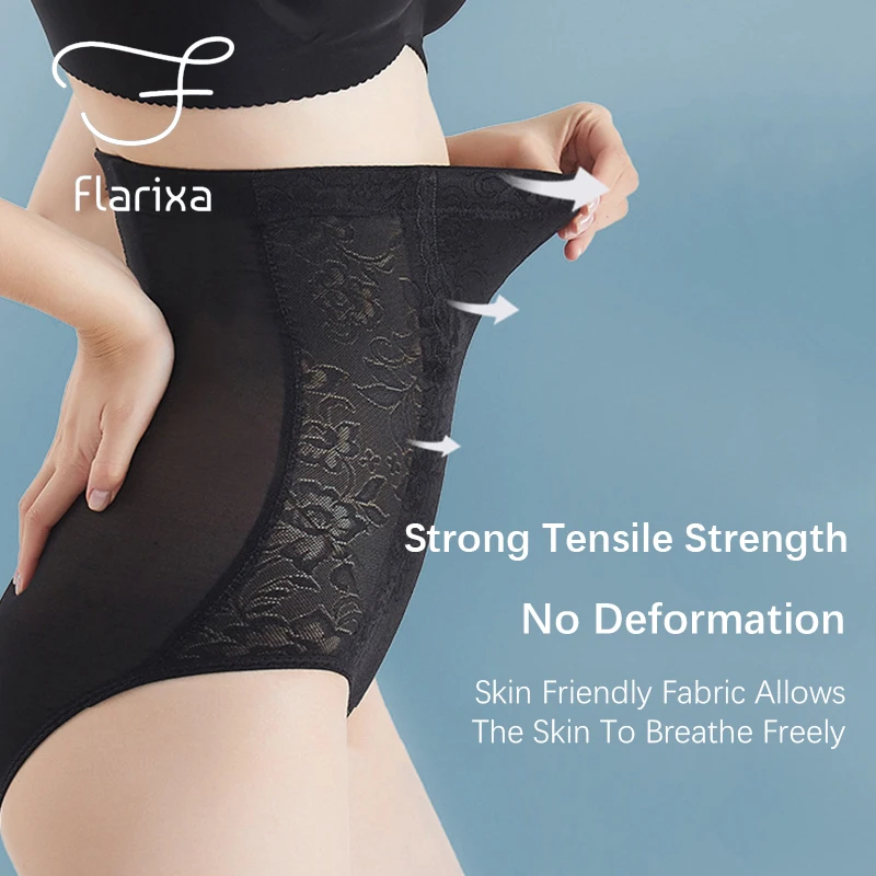Flarixa haskontroll nadrág vékony, magas derékformáló nadrág Szexi háló Lélegző fehérnemű karcsúsító lapos has bugyi