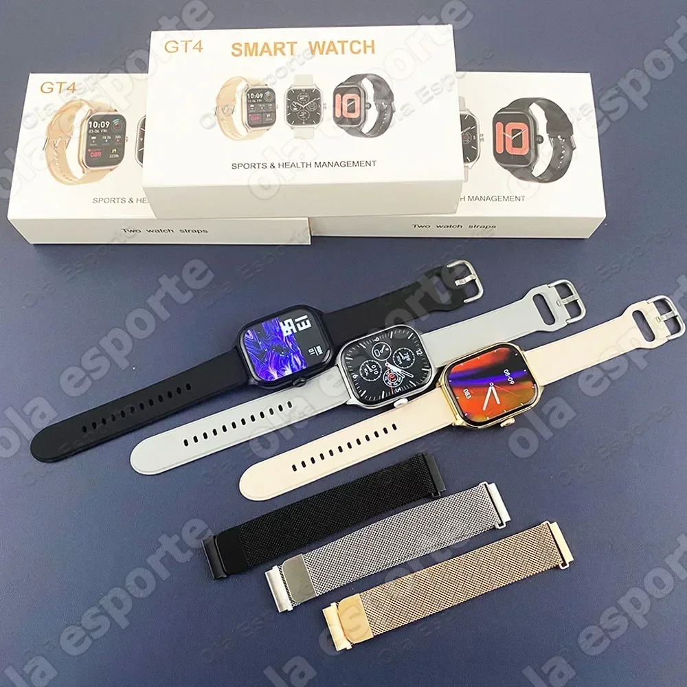 GT4 HD Smart Watch 2,1 hüvelykes végtelen képernyős intelligens óra férfi nők pulzusszám telefonhívás vízálló sportórák 2023 pk H13 H15
