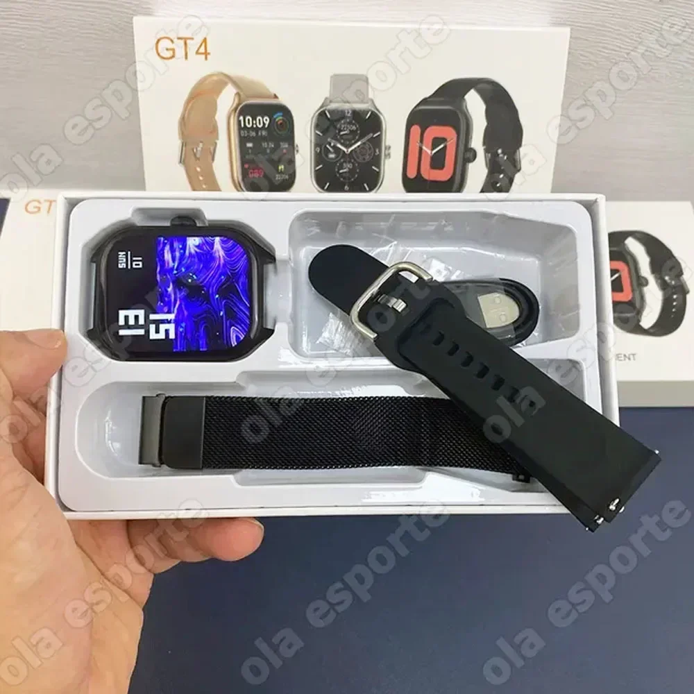 GT4 HD Smart Watch 2,1 hüvelykes végtelen képernyős intelligens óra férfi nők pulzusszám telefonhívás vízálló sportórák 2023 pk H13 H15