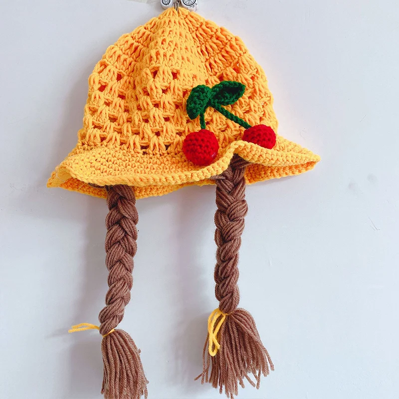 Gyerekek kötött kalap Ősz Tél Baba Gyerekek Lányok Fiúk Puha meleg fonat Baba fülvédő Gyapjú kalap fodros Forró Eladó Gyermek fotó