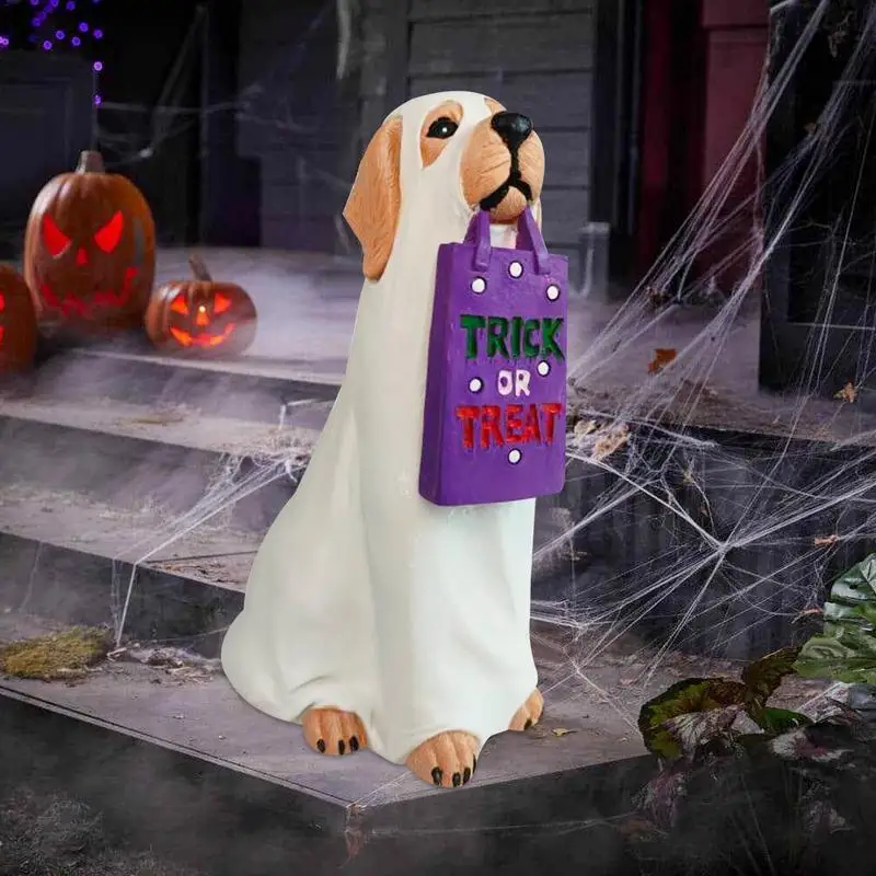 Halloween kutya macska szobrok fesztivál téma szellem kutya cukorka tál tartó multifunkcionális fakulás elleni fesztivál party dekorációs ajándék
