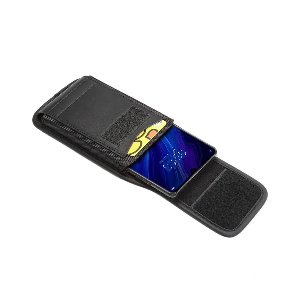 HiSense E50 (2021) bőr kártyatartóhoz Függőleges nylon fekete övfedél