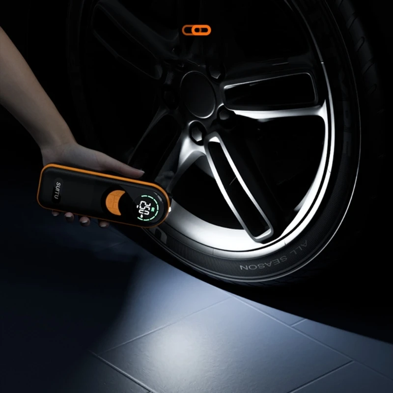  hordozható kompresszor elektromos autó gumiabroncs felfújó autó légszivattyú LED lámpával