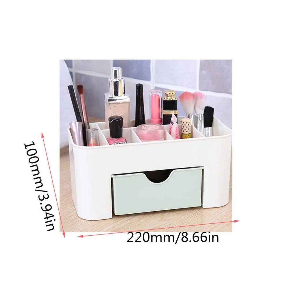 Hordozható kozmetikai fiók Smink rendszerező Sminktároló doboz Konténertartó műanyag asztali Különböző tárolótok