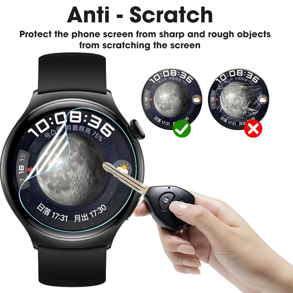 Huawei Watch 4/4 PRO okosórához Teljes lefedettség átlátszó puha hidrogél film ujjlenyomat-gátló képernyővédő fólia Huawei Watch 4-hez