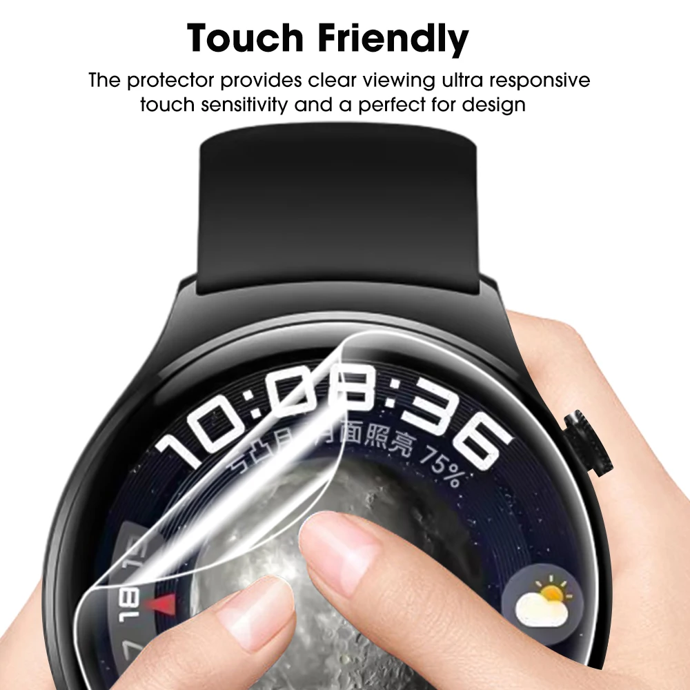 Huawei Watch 4/4 PRO okosórához Teljes lefedettség átlátszó puha hidrogél film ujjlenyomat-gátló képernyővédő fólia Huawei Watch 4-hez