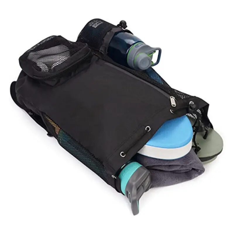  húzózsinóros torna hátizsák hálós úszótáskával Elkülönített vízálló fürdőruha táska edzőteremhez és edzőfelszereléshez