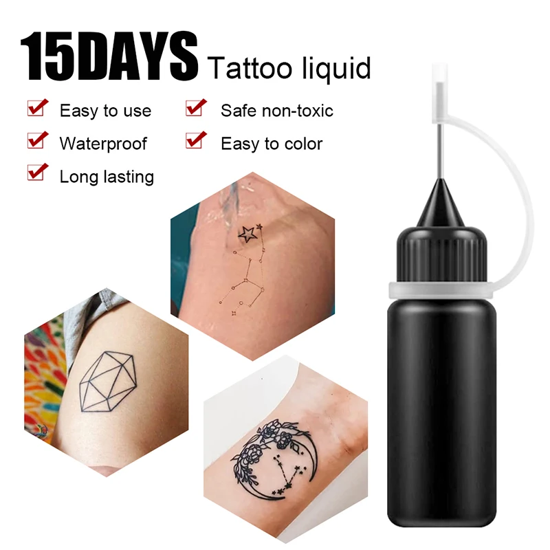 Ideiglenes tetoválás 10ml folyékony tetováló paszta fekete barna vörös barna henna kúpok indiai ideiglenes tetováló matrica testfestékhez