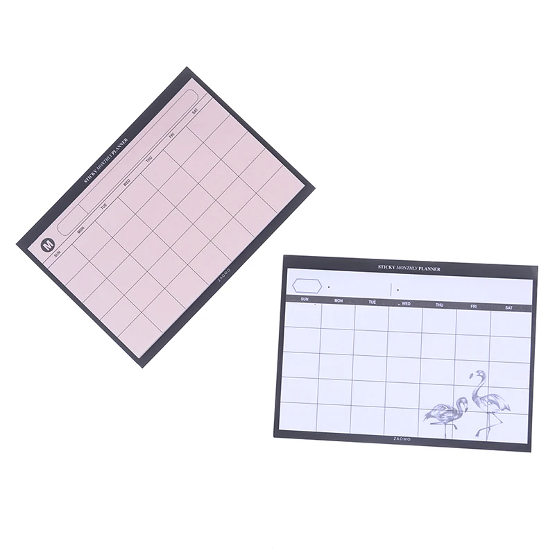 Kreatív egyszerű asztali ütemezéstervező havi terv mini notebookok hatékonysága