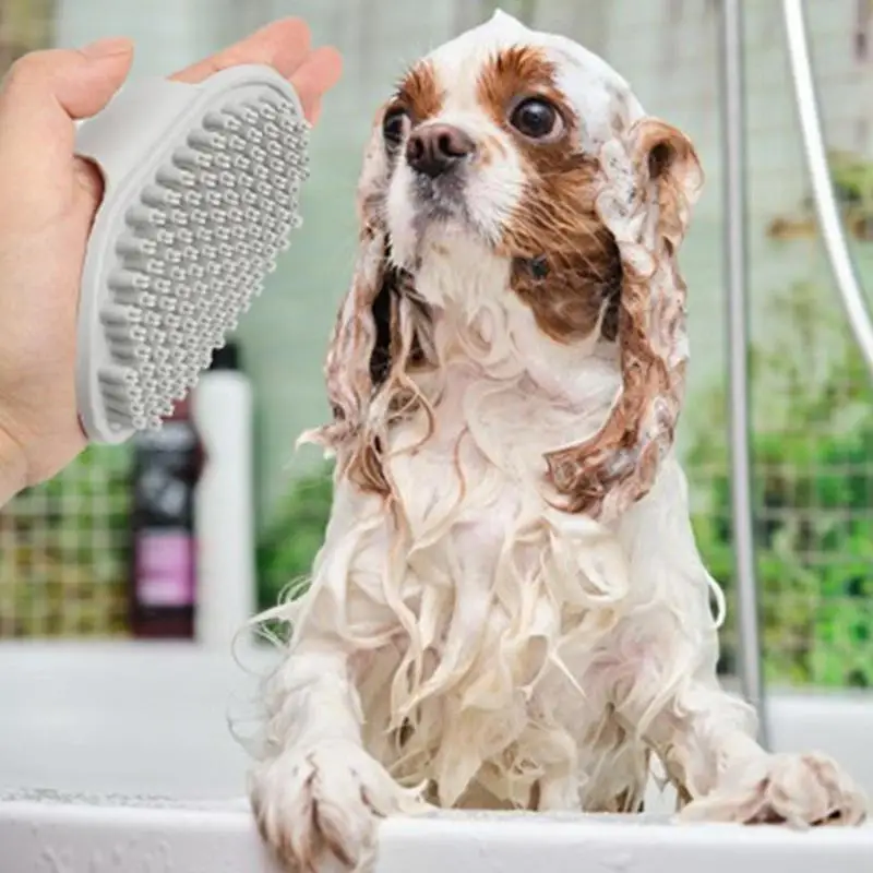 Kutyafürdő kefe Nyugtató kisállat-kutya fürdő masszázs kefe súroló Több cél Kényelmes kutya Háziállatok ápolása Kellékek