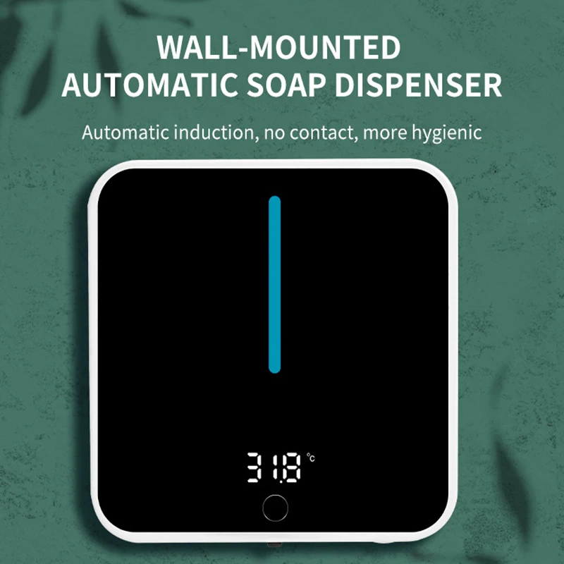 LED hőmérséklet-kijelző falra szerelhető automatikus habszappan adagolók 400ml elektromos érintés nélküli fürdőszoba intelligens mosó kézi gép