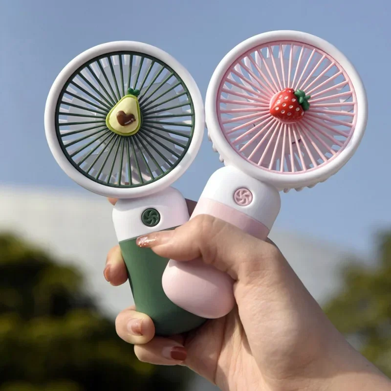 Mini gyümölcs hordozható iroda Diák elektromos ventilátor gyártó Népszerű mobiltelefon-tartó Kis ventilátoros kézi USB töltés
