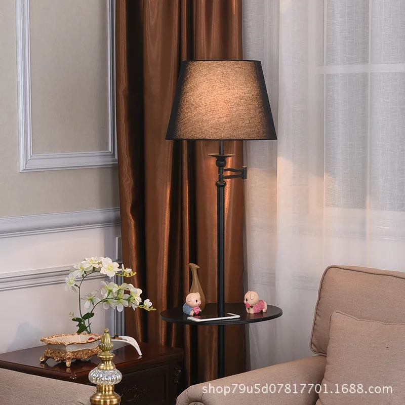 Modern Nordic Fabric and Iron E27 LED állítható állólámpa állólámpa nappali éjjeli dolgozószoba hotel
