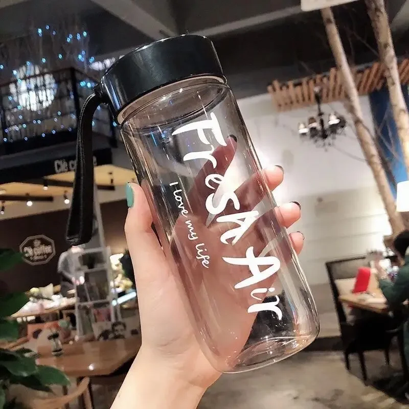 Műanyag Matt vizes csésze Kültéri sportok Cold Juice vizes csésze kreatív matt vizes palack Konyhai ivóeszközök Pár bögre 600ML