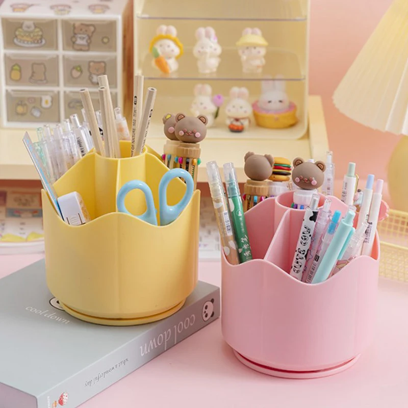 Nagy kapacitású tolltartó forgó levélpapír rendszerező Ceruza toll edény asztali szervező ceruza csésze edény otthoni irodához