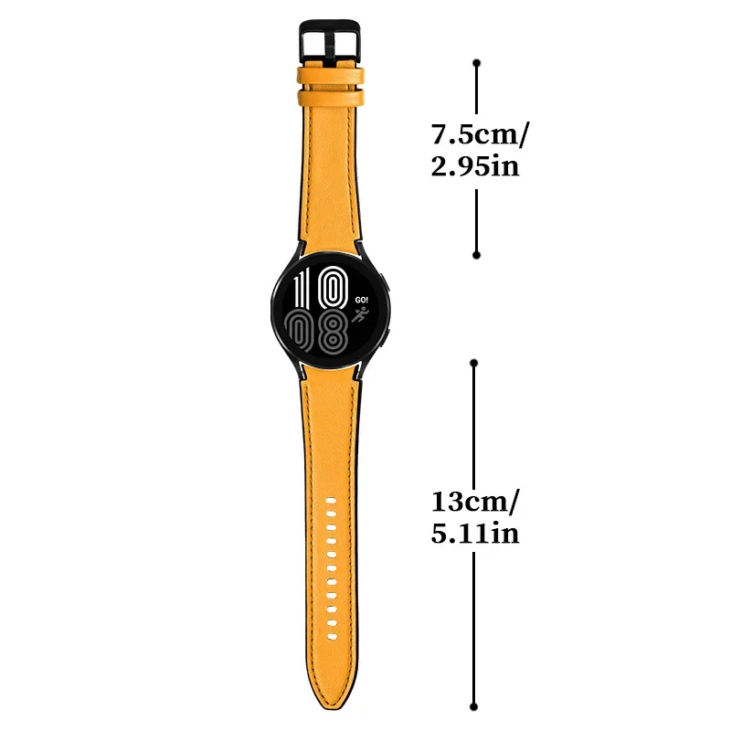 No Gaps Bőrszíj Samsung Galaxy Watch 5/pro/4/classic 44mm-hez 40mm 46mm 42mm szilikon+bőr karkötő correa Watch4 szíj