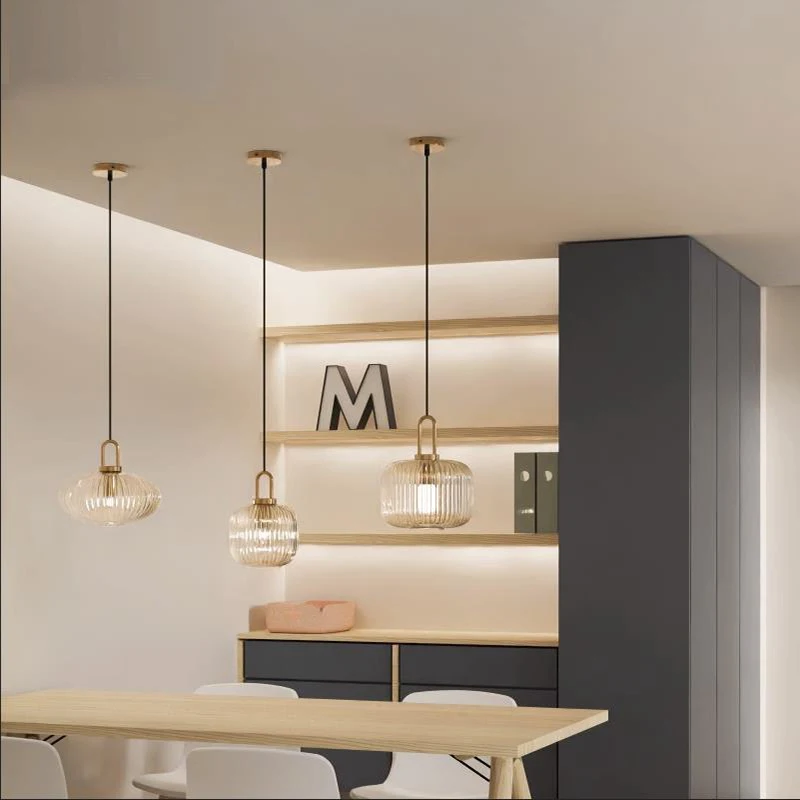 Nordic függőlámpák Töküveg design dekoráció Függő világítótestek Hálószoba Étkezés Konyha Sziget Felfüggesztett lámpa Lámpatest