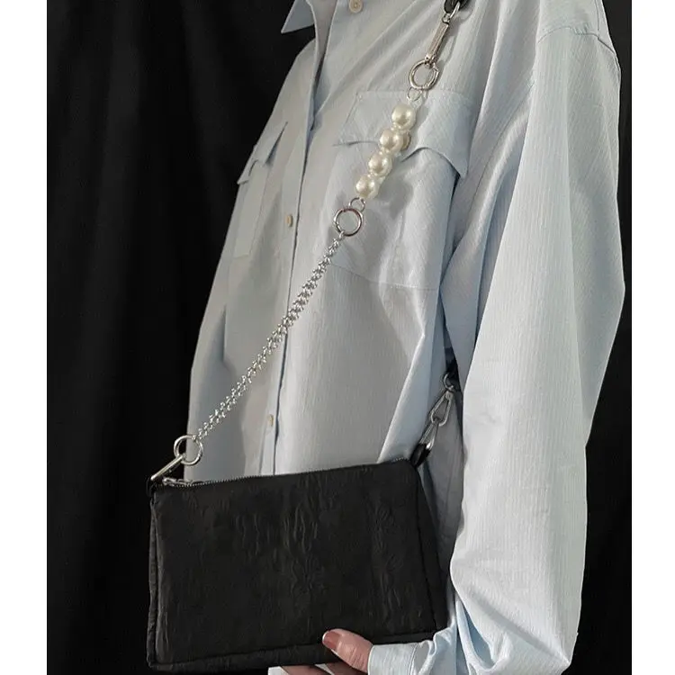 Női táska Divat hímzés Vintage láncok Gyöngy cipzár PUHA válltáskák Kézitáskák Pürék és táskák Crossbody Luxus Lányok Táska
