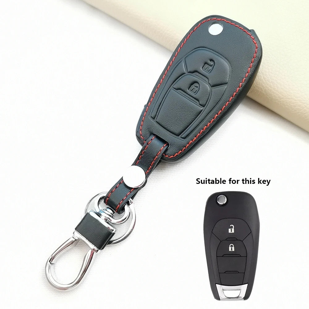 Praise bőr autós kulcstok kihajtható távirányító védőhéj Chevrolet Chevy Cruze Blazer Monza Malibu Aveo Captiva Spark