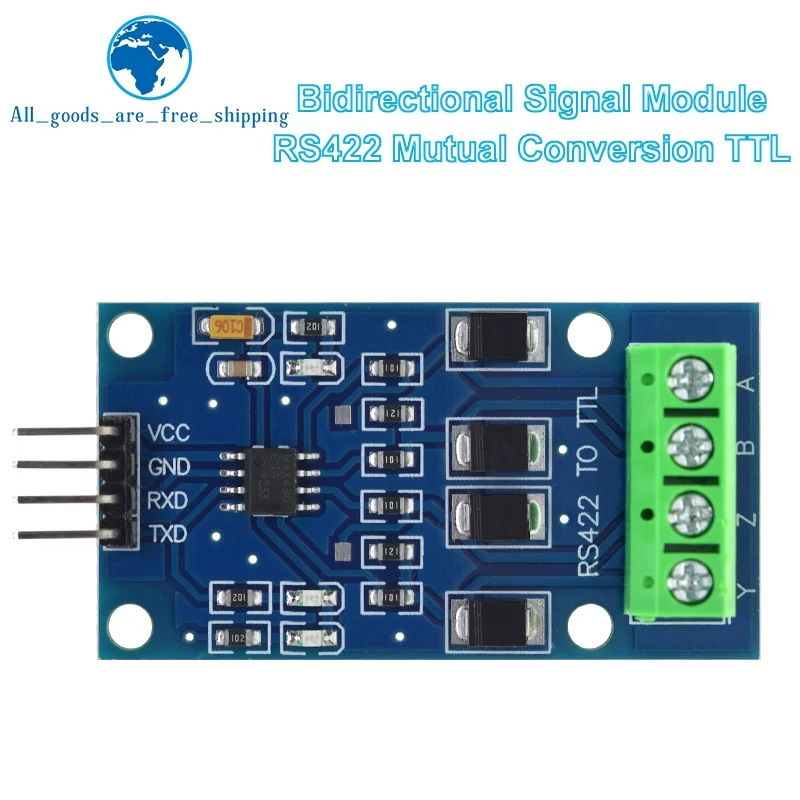 RS422 kölcsönös konverziós TTL kétirányú jelmodul Full Duplex 422 Turn Single Chip MAX490 to TTL modul